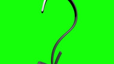 Boş arkaplanda metin canlandırması için 3B Satır Simgesi okları. Hareket grafikleri.