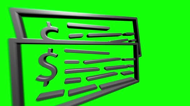 돈, 재정, 지불. 금융 아이콘 디자인. 웹 아이콘의 개요. 모션 그래픽. — 비디오