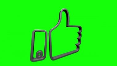 Sosyal medya ikonu tasarımı. Ana hatlı ağ simgesi. Hareket grafikleri.