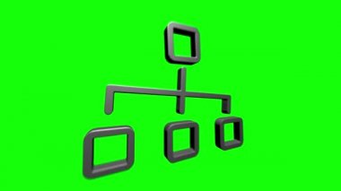 Sosyal medya ikonu tasarımı. Ana hatlı ağ simgesi. Hareket grafikleri.