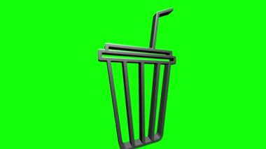 Sinemanın üç boyutlu gümüş simgesini gösteren bilgiler. Hareket grafikleri.