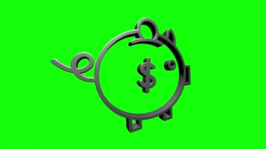 Para, finans, ödemeler. Finans simgesi tasarımı. Özet web simgesi. Hareket grafikleri.