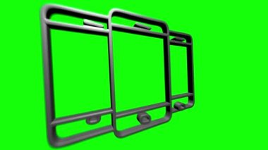 Beyaz arka planda teknoloji simgesi. Bilgi teknolojisi. Hareket grafikleri.