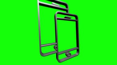 Beyaz arka planda teknoloji simgesi. Bilgi teknolojisi. Hareket grafikleri.