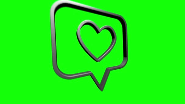 Ontwerp van pictogrammen voor sociale media. Outline web icoon. Bewegingsgrafiek. — Stockvideo