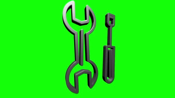 Outline web icons. Construction and home repair tools, building. Work safety. Motion graphics. — Stock Video