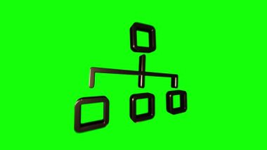 Sosyal medya ikonu tasarımı. Ana hatlı ağ simgesi. Hareket grafikleri.