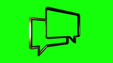 Sosyal medya ikonu tasarımı. Ana hatlı ağ simgesi. Hareket grafikleri.