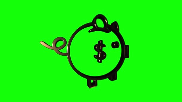 Money, finance, payments. Finance icon design. outline web icon. Motion graphics. — Stock Video