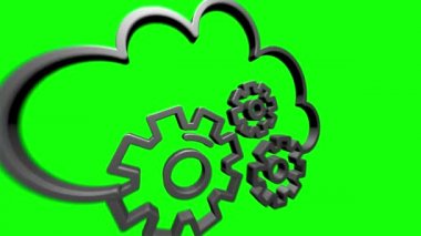 Web 3D gümüş ikonu. İş için. E- posta simgesi. Ana hatlı ağ simgesi. Hareket grafikleri.