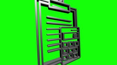 Para, finans, ödemeler. Finans 3D gümüş ikon tasarımı. Özet web simgesi. Hareket grafikleri.
