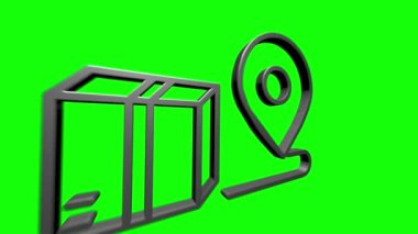 Harita navigasyon 3D gümüş simgesi boş arkaplanda izole edildi. Ana hatlı ağ simgesi. Hareket grafikleri.