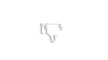 Sosyal medya 3D gölge tasarımı beyaz arkaplanda izole edildi. Ana hatlı ağ simgesi. Hareket grafikleri.