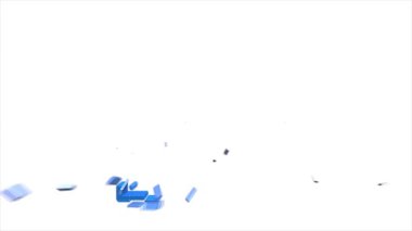 Web 3D piksel simgesi. İş için. E- posta simgesi. Ana hatlı ağ simgesi. Hareket grafikleri.
