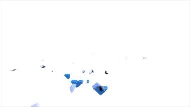 Biyolojik tehlike pikseli roket ikonu yeşil arkaplanda izole edildi. Roket bombası düşüyor. Hareket grafikleri.