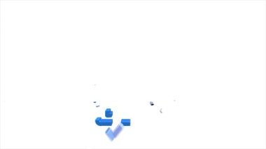Ofis ikonu. Web 3D piksel simgesi seti. Ofis, her amaçla harika tasarım. Hareket grafikleri.
