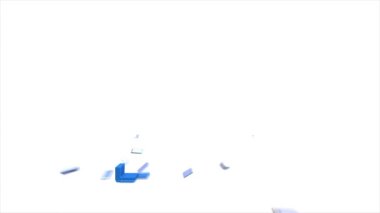 Ofis ikonu. Web 3D piksel simgesi seti. Ofis, her amaçla harika tasarım. Hareket grafikleri.