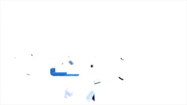 Para, finans, ödemeler. Finans 3D gölge simgesi tasarımı. Özet web simgesi. Hareket grafikleri.