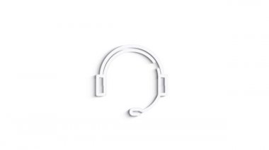 Sosyal medya 3D gölge ikonu tasarımı koyu arkaplanda izole edildi. Ana hatlı ağ simgesi. Hareket grafikleri.