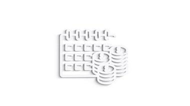 Para, finans, ödemeler. Finans 3D gölge simgesi tasarımı. Özet web simgesi. Hareket grafikleri.