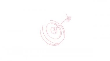 Karanlık arka planda el çizimi iş simgesi. Pazarlama ağı. Para çizgisi simgesi. Hareket grafikleri.