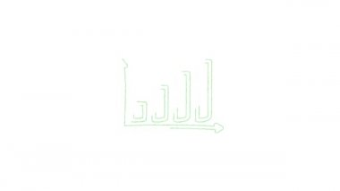 Karanlık arka planda el çizimi iş simgesi. Pazarlama ağı. Para çizgisi simgesi. Hareket grafikleri.