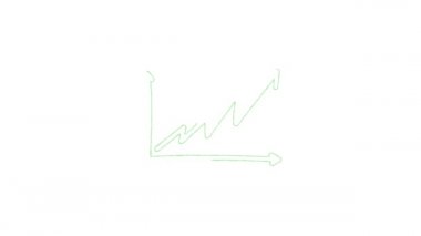 Karanlık arka planda el çizimi iş simgesi. Pazarlama ağı. Para çizgisi simgesi. Hareket grafikleri.