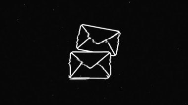 Sosyal medya hata simgesi tasarımı kırmızı arkaplanda izole edildi. Ana hatlı ağ simgesi. Hareket grafikleri.