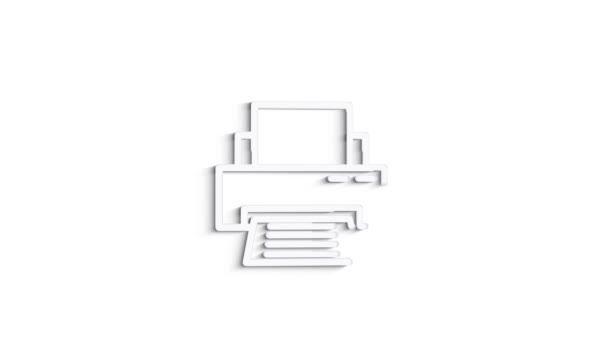 Büro-Ikone. Web 3D Schatten Icon Set. Büro, tolles Design für jeden Zweck. Bewegungsgrafik. — Stockvideo