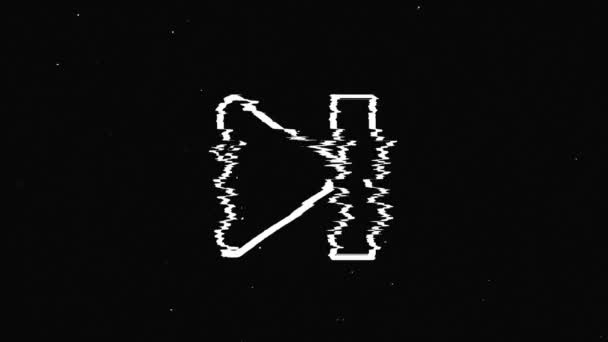 Glitch-Technologie-Symbol auf dunklem Hintergrund. Informationstechnologie Bewegungsgrafik. — Stockvideo
