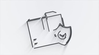 Harita yön bulma çizgisi gölge simgesi beyaz arkaplanda izole edildi. Ana hatlı ağ simgesi. Hareket grafikleri.