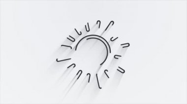 Sosyal medya gölge simgesi tasarımı beyaz arkaplanda izole edildi. Ana hatlı ağ simgesi. Hareket grafikleri.