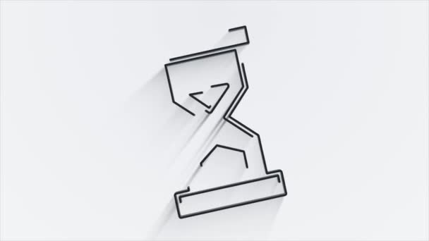 Büro-Ikone. Schattensymbole für Webzeilen gesetzt. Büro, tolles Design für jeden Zweck. Bewegungsgrafik. — Stockvideo