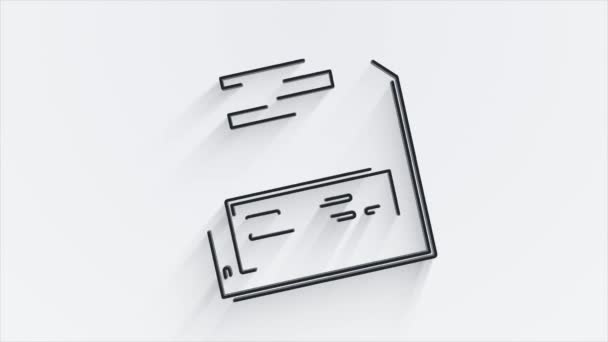 Schattensymbol der Webzeile. Unternehmen. E-Mail-Symbol. Umriss Web-Symbol. Bewegungsgrafik. — Stockvideo