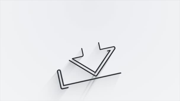 Web line shadow icon. Business. Email icon. Outline web icon. Motion graphics. — Stock Video