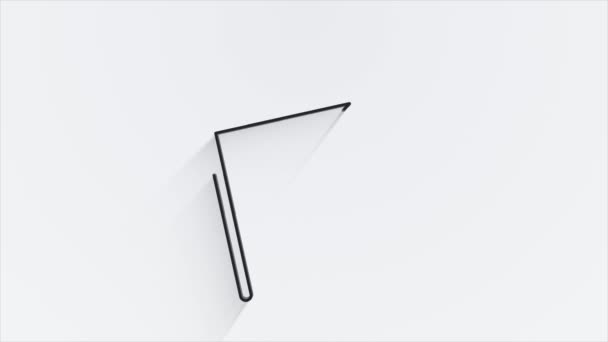 Line shadow Icon arrows for text Animation on empty background. Motion graphics. — Stock Video