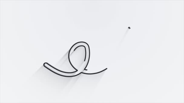 Line shadow Icon arrows for text Animation on empty background. Motion graphics. — Stok video