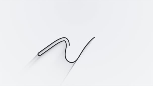 Linea ombra Icona frecce per il testo Animazione su sfondo vuoto. Grafica del movimento. — Video Stock