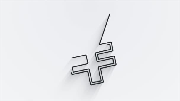 Geld, Finanzen, Zahlungen. Finanzlinie Schatten-Icon-Design. Umriss Web-Symbol. Bewegungsgrafik. — Stockvideo