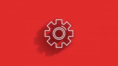 Outline web long shadow icons. Construction tools, building. Work safety. Motion graphics.