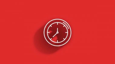 Office icon. Web long shadow icon set. Office, great design for any purposes. Motion graphics.