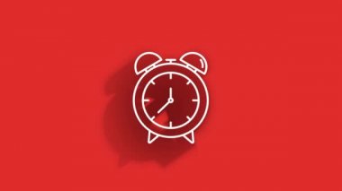 Office icon. Web long shadow icon set. Office, great design for any purposes. Motion graphics.