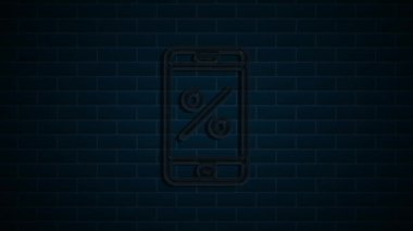 Para, finans, ödemeler. Finans neon ikon tasarımı. Özet web simgesi. Hareket grafikleri.