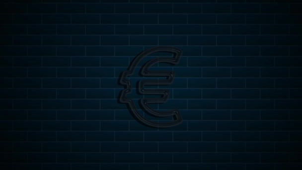 Dinheiro, finanças, pagamentos. Design de ícones de néon financeiro. delinear ícone web. Gráficos de movimento. — Vídeo de Stock