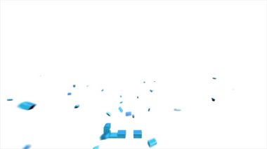 Web 3D piksel simgesi. İş için. E- posta simgesi. Ana hatlı ağ simgesi. Hareket grafikleri.