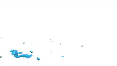 Web 3D piksel simgesi. İş için. E- posta simgesi. Ana hatlı ağ simgesi. Hareket grafikleri.