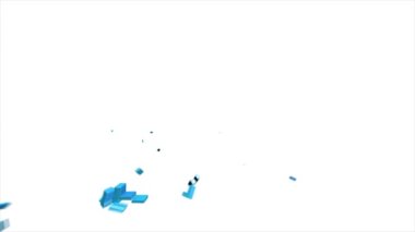 Sosyal medya 3D piksel ikon tasarımı beyaz arkaplanda izole edildi. Ana hatlı ağ simgesi. Hareket grafikleri.