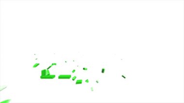 Para, finans, ödemeler. Finans 3D piksel ikon tasarımı. Özet web simgesi. Hareket grafikleri.