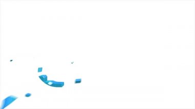 Web 3D piksel simgesi. İş için. E- posta simgesi. Ana hatlı ağ simgesi. Hareket grafikleri.