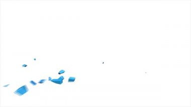 Boş arkaplanda metin canlandırması için 3B piksel simgesi oku. Ana hatlı ağ simgesi. Hareket grafikleri.